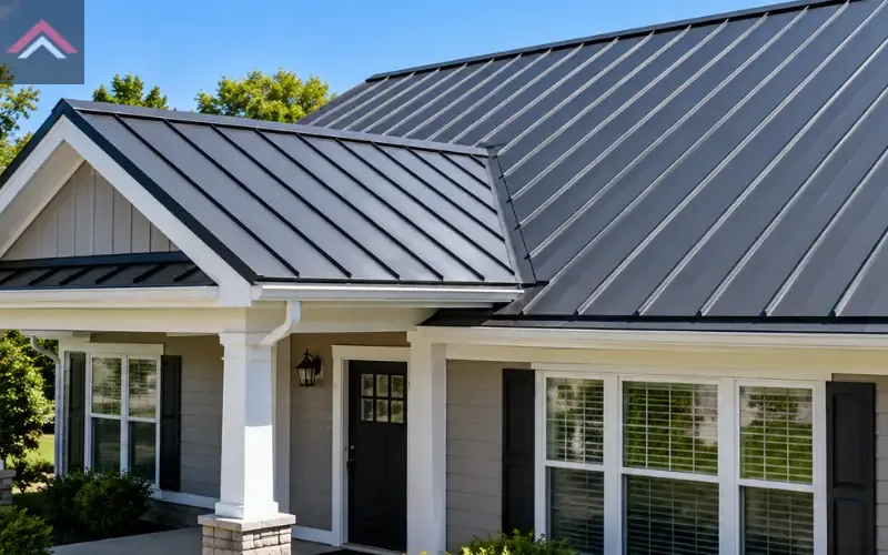 Standing Seam Metal Roof in Beaumont, TX Dark gray standing seam metal roof in Beaumont TX